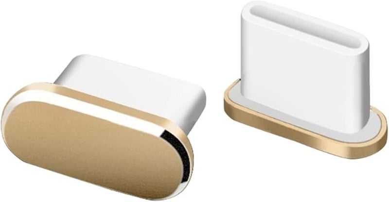 Golden USB C Dust Plug 20PCS Type C Port Protector Anti Dust Plug for Smartphones Tablets - Image 1